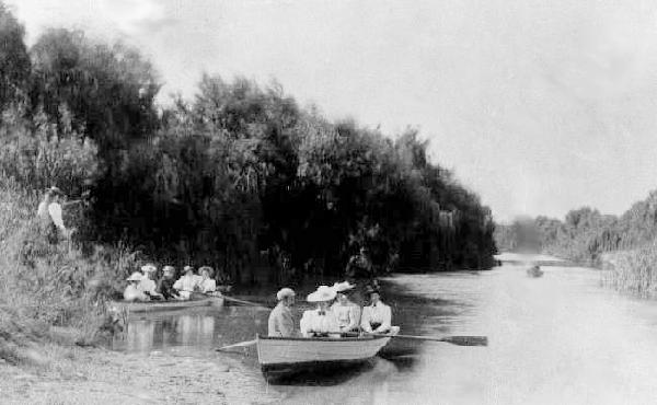 Boating on the river